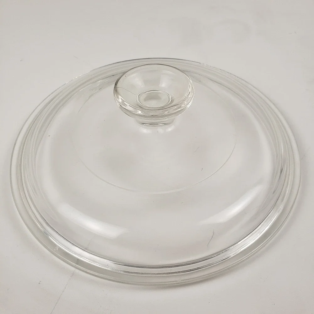 Corning Ware Replacement Glass Lid 7.5 Inch Round Knob Casserole Cover NY USA